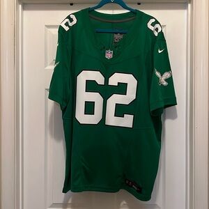 Jason Kelce NIKE PHILADELPHIA EAGLES MENS KELLY GREEN VAPOR F.U.S.E. JERSEY